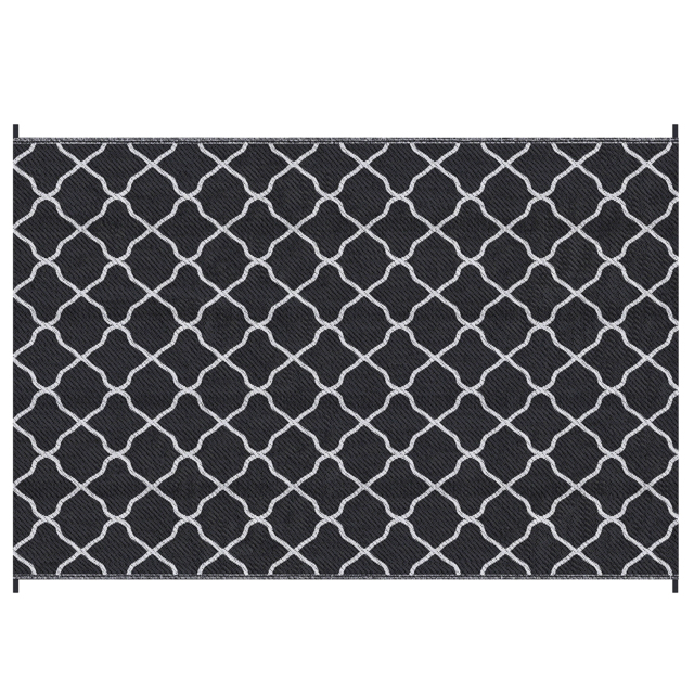 Outsunny Reversible Plastic Straw Outdoor Rug w/ Carry Bag & Ground Stakes, Ideal for Garden, RV, Picnic, Beach, Camping, 182x274cm - Aosom UK - image 1