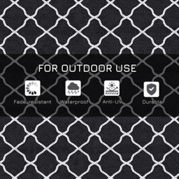 Outsunny Reversible Plastic Straw Outdoor Rug w/ Carry Bag & Ground Stakes, Ideal for Garden, RV, Picnic, Beach, Camping, 182x274cm - Aosom UK - thumbnail 6