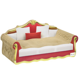 PawHut Cat Scratcher Lounge Sofa, Durable Cardboard Bed with Catnip, Stylish & Eco-Friendly, 58x29.5x29cm - Aosom UK