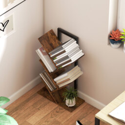 HOMCOM Four-Section Tree Bookcase - Wood-Effect - thumbnail 7