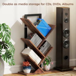 HOMCOM Four-Section Tree Bookcase - Wood-Effect - thumbnail 6