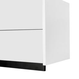 High-Gloss Black and White TV Cabinet with 3 Doors, Ample Storage, Modern TV Stand for Living Room, 170L x 29.5W x 40H cm, Black+White - Aosom UK - thumbnail 7