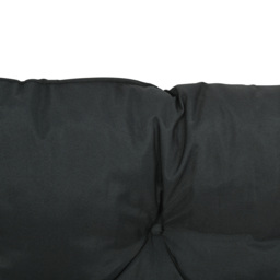 Outsunny 2 Seater Bench Cushion, Garden Chair Cushion with Back and Ties for Indoor and Outdoor Use, 98 x 100 cm, Black - thumbnail 8