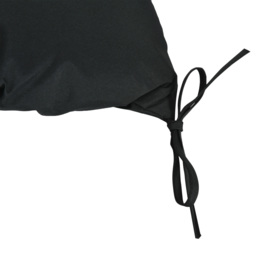 Outsunny 2 Seater Bench Cushion, Garden Chair Cushion with Back and Ties for Indoor and Outdoor Use, 98 x 100 cm, Black - thumbnail 9