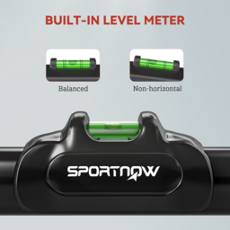 "SPORTNOW Pull Up Bar Doorway No Screws, Door Frame Chin Up Bar with Level Metre, 96-130 cm (37.8""-51.2"") Width Adjustable for Home Gym, Max Load 200kg" - thumbnail 5