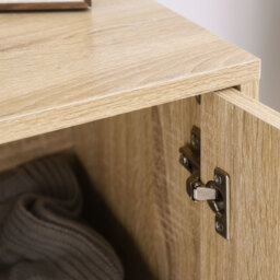 HOMCOM Storage Cabinet Adjustable Shelf Metal Frame Handles Tabletop Unique Home Style Organiser - thumbnail 9