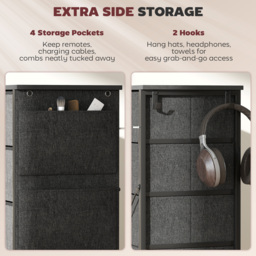 HOMCOM Chest of Ten Fabric Drawers - Charcoal Grey - thumbnail 5