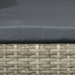 Outsunny Two-Seat Rattan Chair, with Middle Table - Mixed Grey - Aosom UK - thumbnail 8