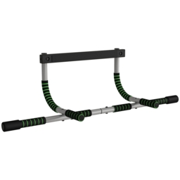 HOMCOM Pull-Up Bar for Doorway, Home Fitness Door Horizontal Bar Push up Bar for Indoor Gym Upper Body Workout, Green - Aosom UK