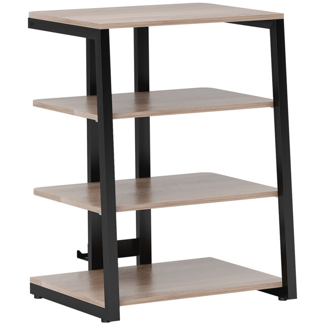 HOMCOM TV Stand Cabinet for 28 Inch TVs, Corner TV Unit with Open Adjustable Shelves & Extension Lead Holder, Living Room - Aosom UK - image 1