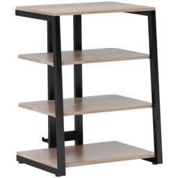 HOMCOM TV Stand Cabinet for 28 Inch TVs, Corner TV Unit with Open Adjustable Shelves & Extension Lead Holder, Living Room - Aosom UK