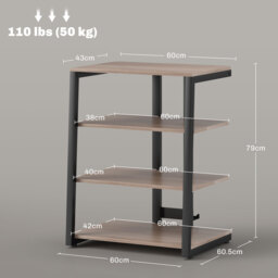 HOMCOM TV Stand Cabinet for 28 Inch TVs, Corner TV Unit with Open Adjustable Shelves & Extension Lead Holder, Living Room - Aosom UK - thumbnail 3