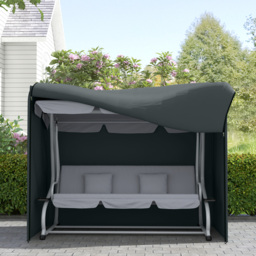Outsunny 220 x 125cm Three-Seater Swing Chair Protective Cover - Grey - thumbnail 9