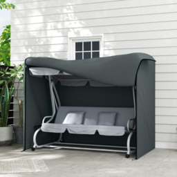 Outsunny 220 x 125cm Three-Seater Swing Chair Protective Cover - Grey - thumbnail 2