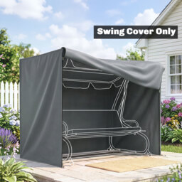 Outsunny 220 x 125cm Three-Seater Swing Chair Protective Cover - Grey - thumbnail 2