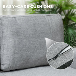 HOMCOM Three-Seater Storage Sofa Bed w/ Scratch Resistant Fabric, Grey - Aosom UK - thumbnail 8