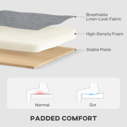HOMCOM Three-Seater Storage Sofa Bed w/ Scratch Resistant Fabric, Grey - Aosom UK - thumbnail 7
