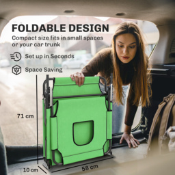 Outsunny Foldable Sun Lounger: Reclining Garden Chair with Pillow & Reading Hole, Adjustable Green Outdoor Recliner - Aosom UK - thumbnail 7