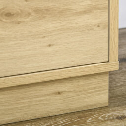 HOMCOM Chest of Four Rattan Weave Panel Drawers - Wood-Effect - thumbnail 9