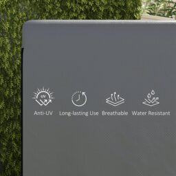 Outsunny Waterproof Swing Bench Cover: Anti-UV Outdoor Furniture Protector, Dark Grey, 215L x 155W x 150Hcm - thumbnail 4