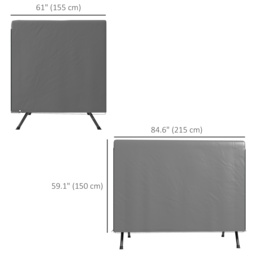 Outsunny Waterproof Swing Bench Cover: Anti-UV Outdoor Furniture Protector, Dark Grey, 215L x 155W x 150Hcm - thumbnail 3