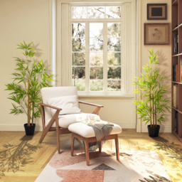 Outsunny Artificial Bamboo Trees, Set of 2, Decorative Plant with Nursery Pot, for Indoor Outdoor Use, 120cm - Aosom UK - thumbnail 8