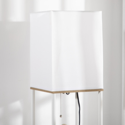 HOMCOM Floor Lamp with Shelves, Floor Standing Lamp w/ 3 Layer Shelf, Fabric Lampshade, Pull Chain Switch for Living Room, Bedroom, White - Aosom UK - thumbnail 8