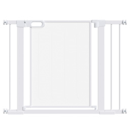 PawHut Pressure Fit Safety Gate for Doorways and Staircases, Dog Gate w/ Auto Closing Door, Pet Barrier for Hallways w/ Double Locking - White - thumbnail 1