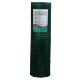 Pawhut PVC Coated Welded Wire Mesh Fencing Chicken Poultry Aviary Fence Run Hutch Pet Rabbit 30m Dark Green - thumbnail 8