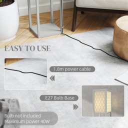 HOMCOM Three-Shelf Standing Lamp - Grey/White - thumbnail 7