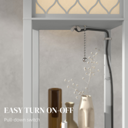 HOMCOM Three-Shelf Standing Lamp - Grey/White - thumbnail 5