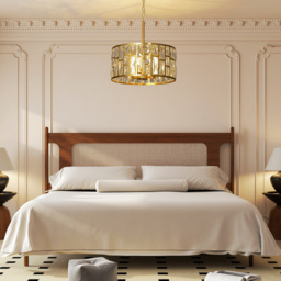 HOMCOM 72 Glass Crystallite Chandelier - Gold-Tone - thumbnail 8