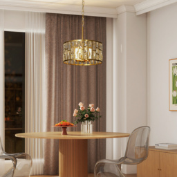 HOMCOM 72 Glass Crystallite Chandelier - Gold-Tone - thumbnail 7
