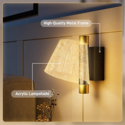 HOMCOM Led Wall Lamp 2 Pack, 5W Modern Indoor Starry Wall Light, Colour Temperature Adjustable 3000K/4000K/6500K, for Bedroom, Living Room, Hallway, Stairs, Black - thumbnail 6
