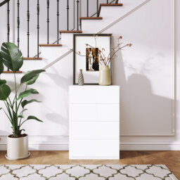 HOMCOM Chest of Drawers, 4-Drawer Storage Cabinets, Modern Dresser, Storage Drawer Unit for Bedroom - thumbnail 6