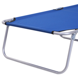 Outsunny 2 Pieces Foldable Sun Lounger Set with Removeable Shade Canopy, Patio Recliner with Adjustable Backrest with Mesh Fabric - Aosom UK - thumbnail 9