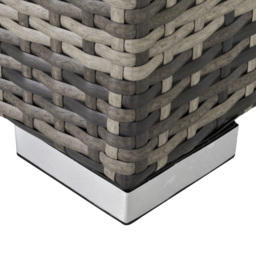 Outsunny Rattan Coffee Table Ready to Use Outdoor Furniture Suitable for Garden Backyard Deep Grey - Aosom UK - thumbnail 9