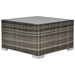 Outsunny Rattan Coffee Table Ready to Use Outdoor Furniture Suitable for Garden Backyard Deep Grey - Aosom UK
