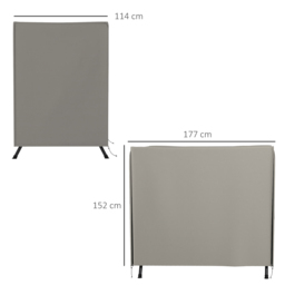Outsunny 144 x 177cm Outdoor Swing Chair Cover - Light Grey - Aosom UK - thumbnail 3