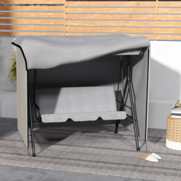 Outsunny 144 x 177cm Outdoor Swing Chair Cover - Light Grey - Aosom UK - thumbnail 6