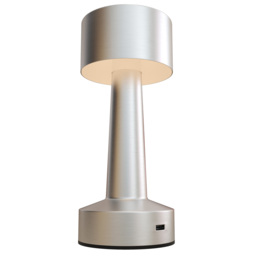 HOMCOM Cordless Desk Lamp: Rechargeable LED Table Light with Touch Control, 3 Colour Modes, Silver - Aosom UK