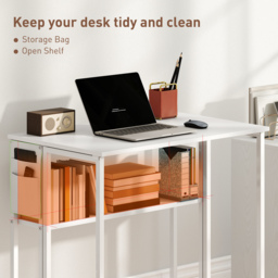HOMCOM 80 cm Drop Leaf Writing Work Desk - White - thumbnail 5