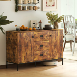 HOMCOM Modern Rustic Brown Sideboard - thumbnail 2
