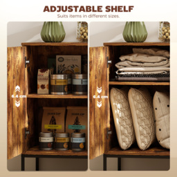 HOMCOM Modern Rustic Brown Sideboard - thumbnail 6