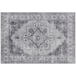 HOMCOM Vintage Area Rug, Non-Slip Washable Rug, Flannel Floor Carpet for Living Room, Bedroom, Dining Room, Home Office, 290 x 200 cm, Grey - thumbnail 1