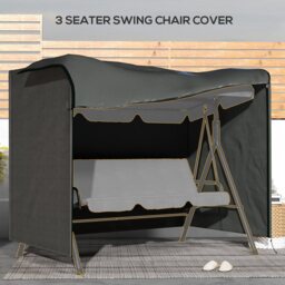 Outsunny Patio Swing Shelter: Waterproof Oxford Canopy for Outdoor Seating, Dark Grey, Ample Coverage - Aosom UK - thumbnail 5