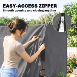 Outsunny Patio Swing Shelter: Waterproof Oxford Canopy for Outdoor Seating, Dark Grey, Ample Coverage - Aosom UK - thumbnail 5