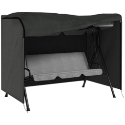 Outsunny Patio Swing Shelter: Waterproof Oxford Canopy for Outdoor Seating, Dark Grey, Ample Coverage - Aosom UK