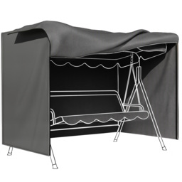 Outsunny Patio Swing Shelter: Waterproof Oxford Canopy for Outdoor Seating, Dark Grey, Ample Coverage - Aosom UK - thumbnail 1