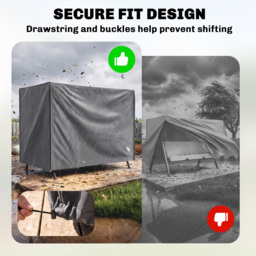 Outsunny Patio Swing Shelter: Waterproof Oxford Canopy for Outdoor Seating, Dark Grey, Ample Coverage - Aosom UK - thumbnail 6